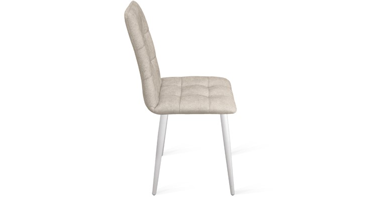 Обеденный стул Аспен К1С (Белый матовый/Микровелюр Duna Brilliant) в Сыктывкаре - изображение 1