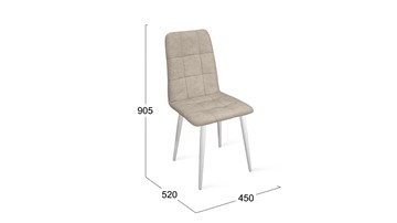Обеденный стул Аспен К1С (Белый матовый/Микровелюр Duna Brilliant) в Сыктывкаре - предосмотр 5