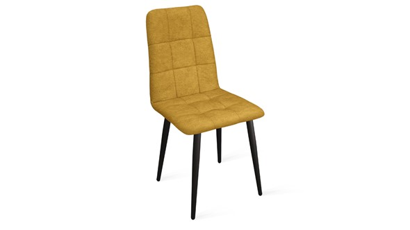 Обеденный стул Аспен К1С (Черный муар/Микровелюр Duna Curcuma) в Сыктывкаре - изображение