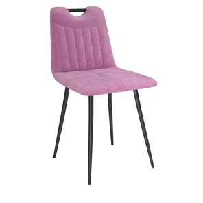 Кухонный стул Брандо, велюр тенерифе розовый/Цвет металл черный в Сыктывкаре