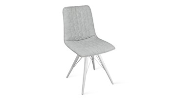 Обеденный стул Хьюго К3 (Белый матовый/Микровелюр Duna Silver) в Сыктывкаре