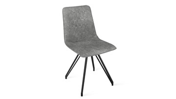 Обеденный стул Хьюго К4 (Черный муар/Микровелюр Wellmart Silver) в Сыктывкаре