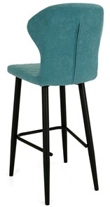 Кухонный стул Марио барный(Аквамарин Т179/ноги черные) в Сыктывкаре - предосмотр 3