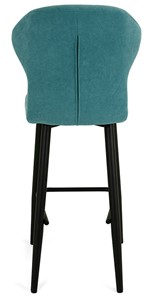 Кухонный стул Марио барный(Аквамарин Т179/ноги черные) в Сыктывкаре - предосмотр 4