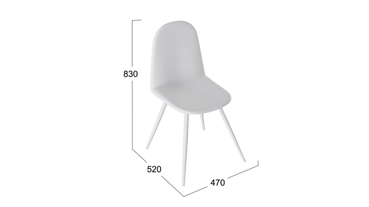 Кухонный стул Марли (конус Т3), Белый муар/Кожзам Белый в Сыктывкаре - изображение 1
