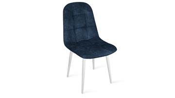 Обеденный стул Райс К1С (Белый матовый/Микровелюр Wellmart Blue) в Сыктывкаре