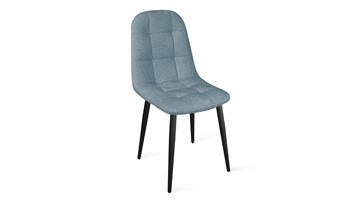 Обеденный стул Райс К1С (Черный муар/Микровелюр Duna Dustry Blue) в Сыктывкаре