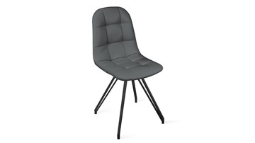 Обеденный стул Райс К4 (Черный муар/Кож.зам Polo Graphite) в Сыктывкаре