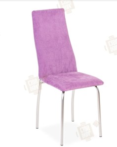 Обеденный стул Волна, каркас металл хром, инфинити фиолетовый в Сыктывкаре