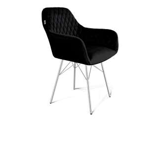 Обеденный стул SHT-ST38 / SHT-S64 (ночное затмение/хром лак) в Сыктывкаре