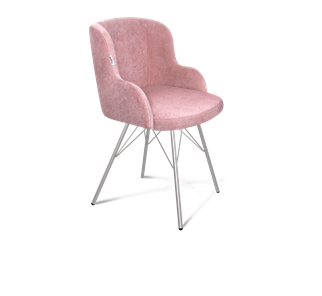 Обеденный стул SHT-ST39 / SHT-S37 (пыльная роза/хром лак) в Сыктывкаре
