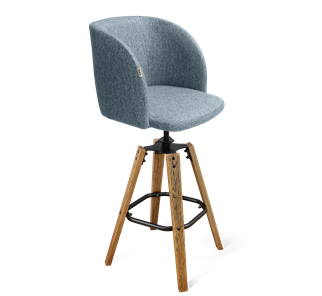 Полубарный стул SHT-ST33 / SHT-S93 (синий лед/браш.коричневый/черный муар) в Сыктывкаре