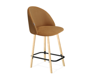 Полубарный стул SHT-ST35 / SHT-S94-1 (горчичный/прозрачный лак/черный муар) в Сыктывкаре