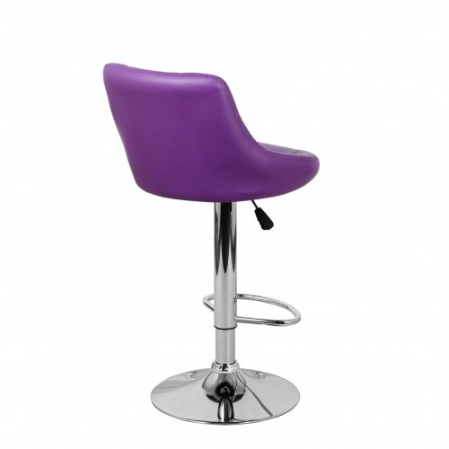 Барный стул Комфорт с мягкой спинкой WX-2396 экокожа фиолетовый в Сыктывкаре - изображение 4