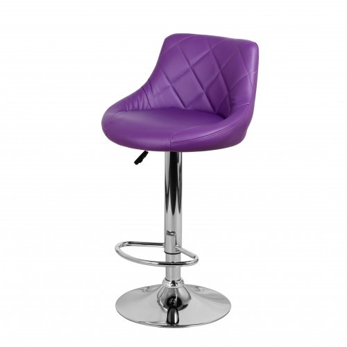 Барный стул Комфорт с мягкой спинкой WX-2396 экокожа фиолетовый в Сыктывкаре - изображение 8