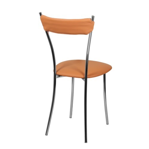 Кухонный стул Хлоя Софт СРП-087С Люкс хром  Экотекс оранжевый в Сыктывкаре - изображение 4