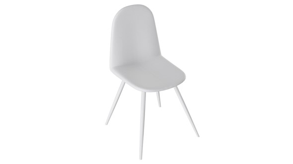 Кухонный стул Марли (конус Т3), Белый муар/Кожзам Белый в Сыктывкаре - изображение