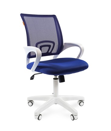 Офисное кресло CHAIRMAN 696 white, ткань, цвет синий в Сыктывкаре - изображение