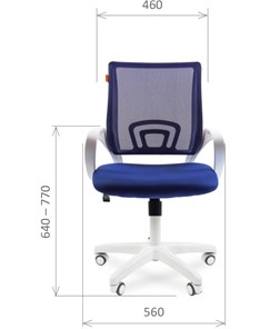 Офисное кресло CHAIRMAN 696 white, ткань, цвет синий в Сыктывкаре - предосмотр 1