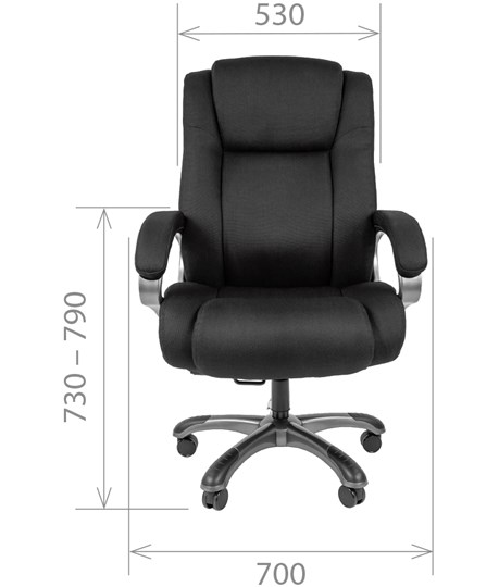 Кресло офисное CHAIRMAN 410 Акриловая ткань SX Черный в Сыктывкаре - изображение 1
