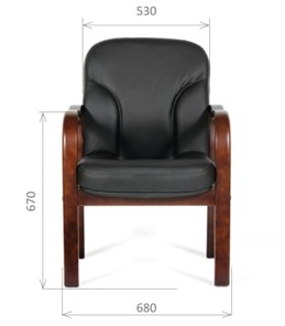 Офисное кресло CHAIRMAN 658 Натуральная кожа черный в Сыктывкаре - предосмотр 1