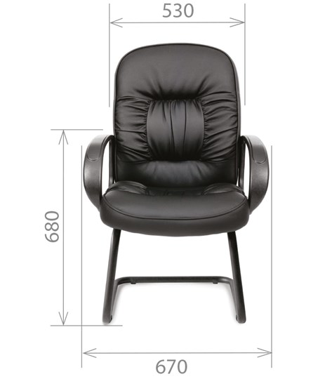 Кресло компьютерное CHAIRMAN 416V экокожа черная в Сыктывкаре - изображение 1