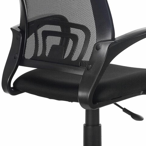 Кресло компьютерное Brabix Fly MG-396 (с подлокотниками, сетка, черное) 532083 в Сыктывкаре - изображение 5