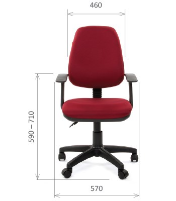 Компьютерное кресло CHAIRMAN 661 Ткань стандарт 15-11 красная в Сыктывкаре - изображение 1