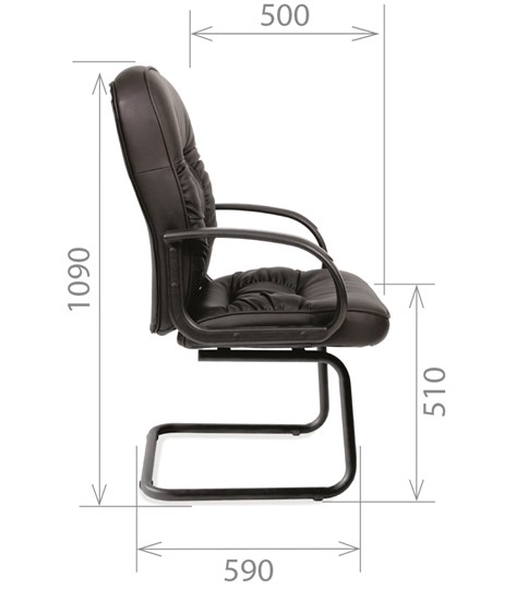 Кресло компьютерное CHAIRMAN 416V экокожа черная в Сыктывкаре - изображение 2