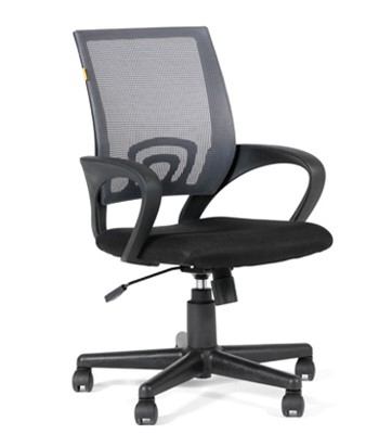 Кресло офисное CHAIRMAN 696 black Сетчатый акрил DW63 темно-серый в Сыктывкаре - изображение