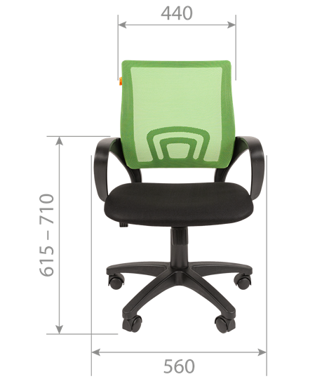 Офисное кресло CHAIRMAN 696 black Сетчатый акрил DW62 черный в Сыктывкаре - изображение 3