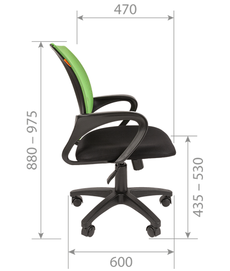 Кресло офисное CHAIRMAN 696 black Сетчатый акрил DW63 темно-серый в Сыктывкаре - изображение 2