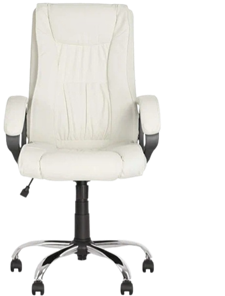 Офисное кресло ELLY (CHR68) экокожа ECO-50, белая в Сыктывкаре