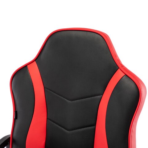 Кресло компьютерное BRABIX "Shark GM-203", экокожа, черное/красное, 532512 в Сыктывкаре - изображение 8