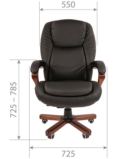 Офисное кресло CHAIRMAN 408 кожа черная в Сыктывкаре - изображение 1