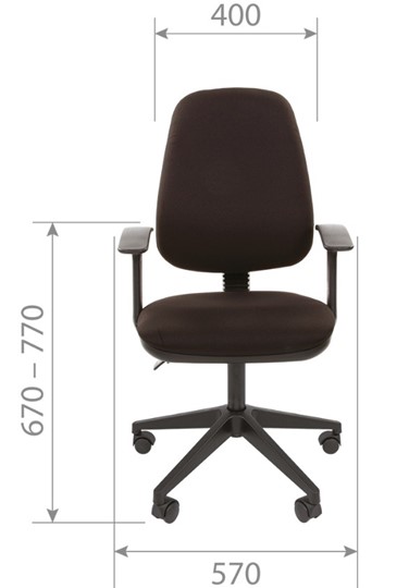 Компьютерное кресло CHAIRMAN 661 Ткань стандарт 15-21 черная в Сыктывкаре - изображение 3