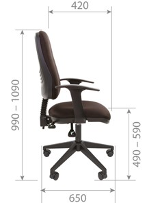 Компьютерное кресло CHAIRMAN 661 Ткань стандарт 15-21 черная в Сыктывкаре - предосмотр 4