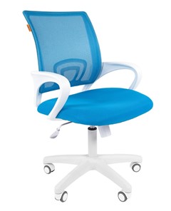 Офисное кресло CHAIRMAN 696 white, tw12-tw04 голубой в Сыктывкаре