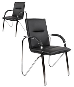 Офисное кресло CHAIRMAN 851 экокожа черная (2 шт. в комплекте) в Сыктывкаре