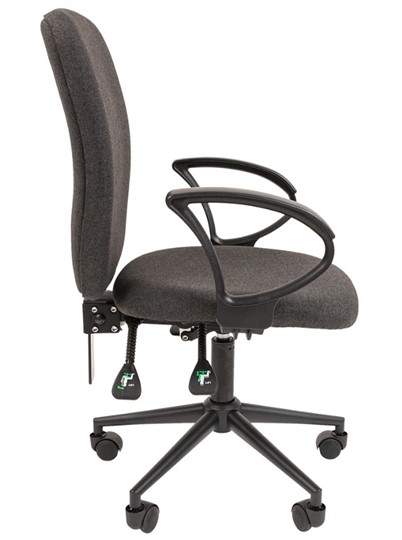 Кресло компьютерное CHAIRMAN 9801 BLACK, серое в Сыктывкаре - изображение 5