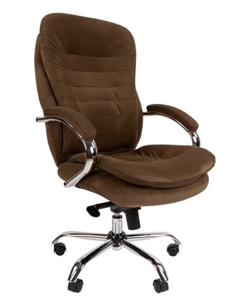 Кресло компьютерное CHAIRMAN HOME 795, велюр коричневое в Сыктывкаре - изображение