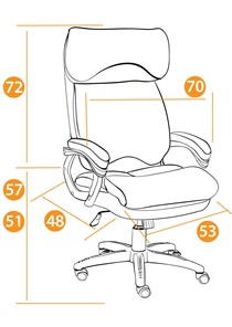 Офисное кресло DUKE флок/ткань, серый/серый, 29/TW-12 арт.14039 в Сыктывкаре - предосмотр 27