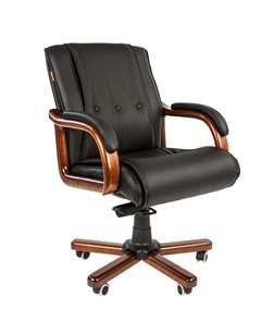 Компьютерное кресло CHAIRMAN 653M кожа черная в Сыктывкаре - предосмотр