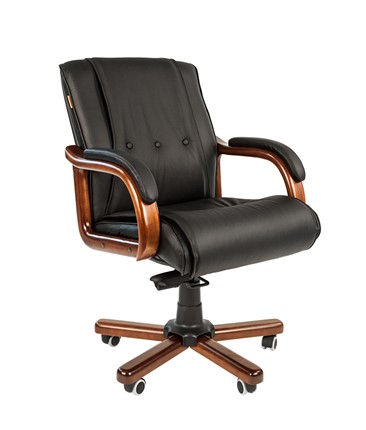Компьютерное кресло CHAIRMAN 653M кожа черная в Сыктывкаре - изображение