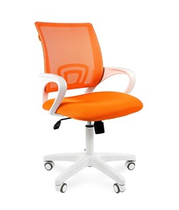 Компьютерное кресло CHAIRMAN 696 white, ткань, цвет оранжевый в Сыктывкаре