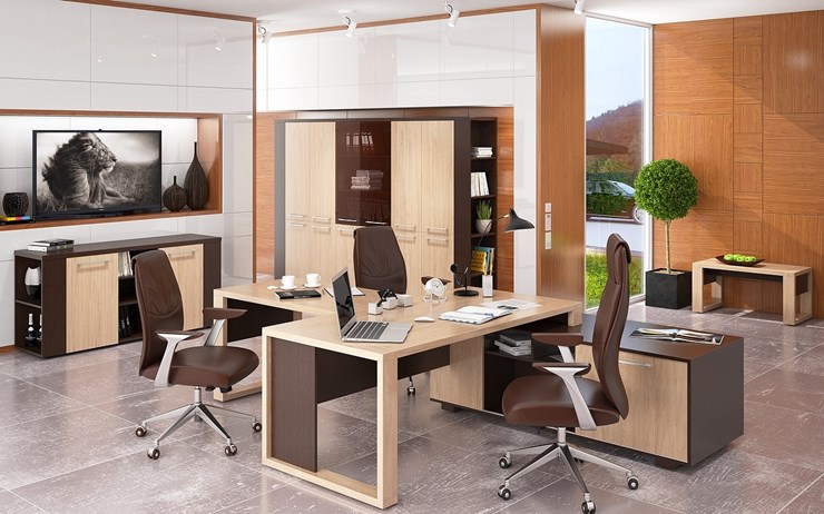 Кабинет руководителя ALTO с высоким шкафом для одежды, низким для документов и журнальным столиком в Сыктывкаре - изображение 5