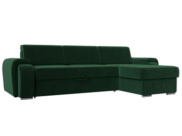 Угловой раскладной диван Лига-025, Зеленый (Велюр) в Сыктывкаре