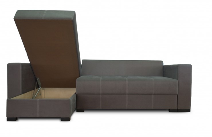 Угловой диван Fashion soft 210 (Uno grey + Brix latte) в Сыктывкаре - изображение 2