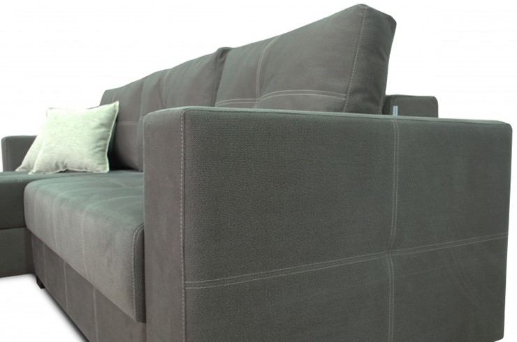 Угловой диван Fashion soft 210 (Uno grey + Brix latte) в Сыктывкаре - изображение 5