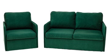 Комплект мебели Амира зеленый диван + кресло в Сыктывкаре